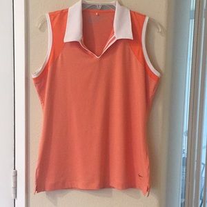 Nike Women's Orange Sleeveless Golf Top